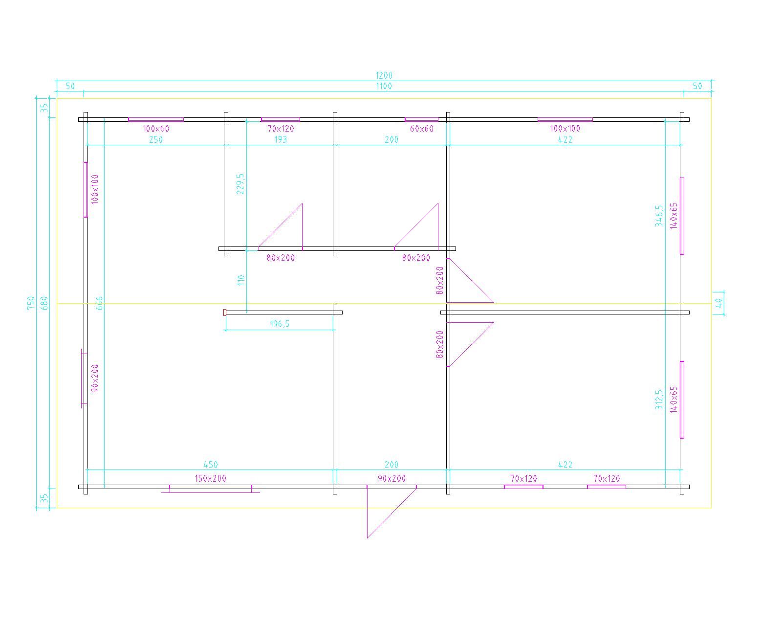 Holzhaus Bungalow Türi 75