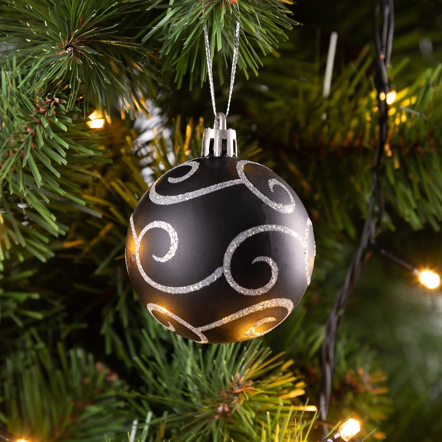 Weihnachtskugeln Bunt 24 tlg in matt glänzend + glitzernd