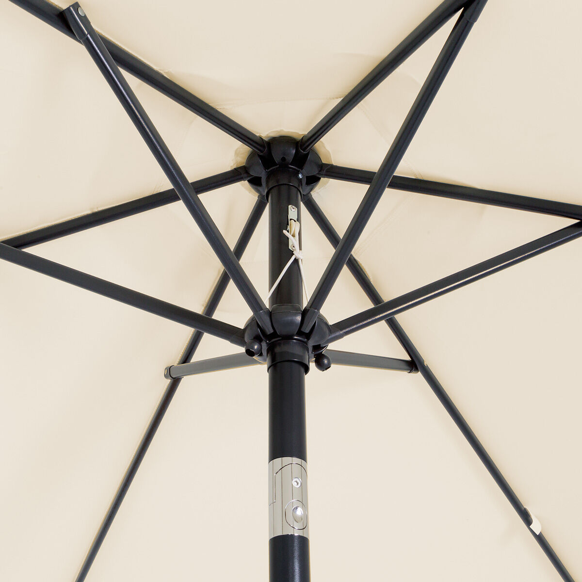 Sonnenschirm Fiji Beige Ø200cm UV-Schutz 80+ mit Kurbel