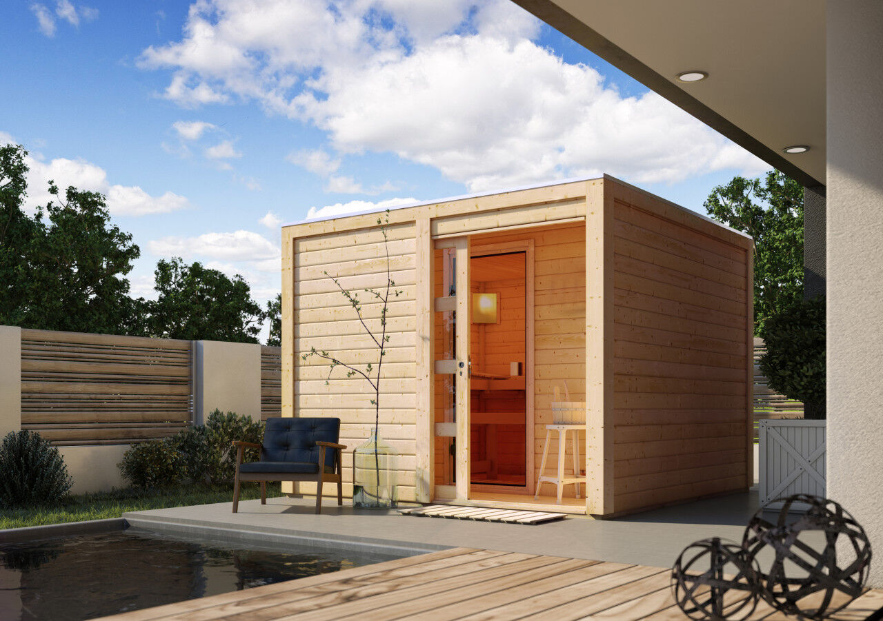 Saunahaus Cuben naturbelassen