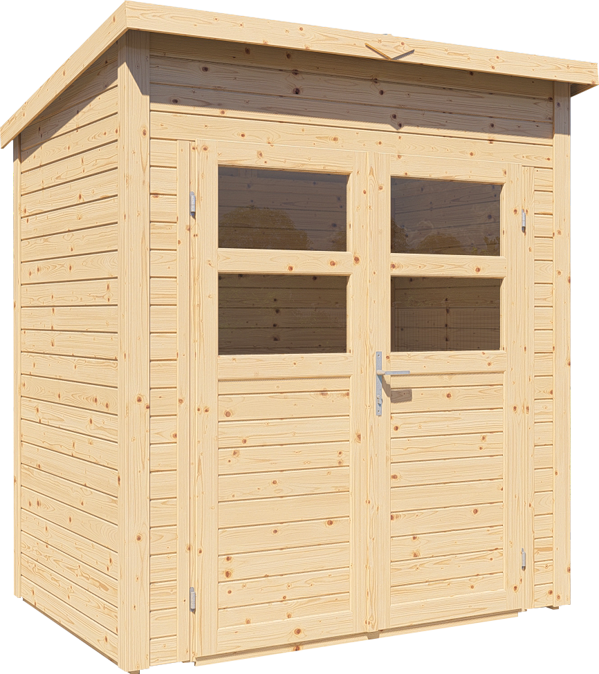 Gartenhaus Felix 1 naturbelassen 181 x 121 cm