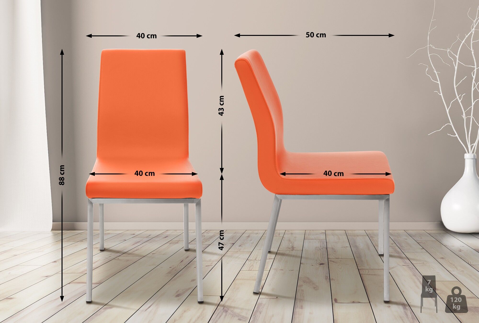 Esszimmerstuhl Colmar, orange