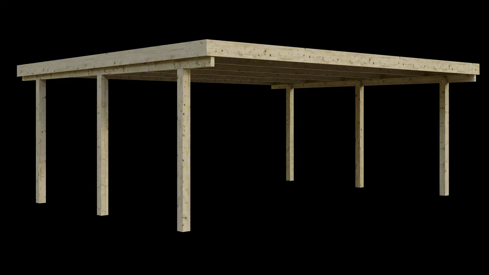 Carport VC 610x510 Kiefer Massivholz