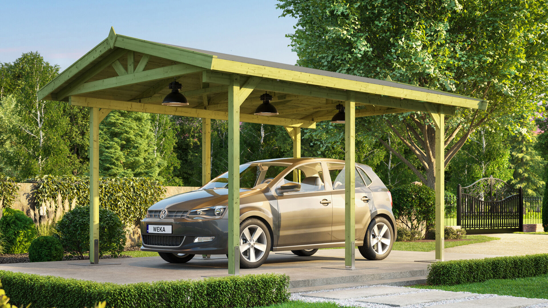 weka Satteldachcarport 611