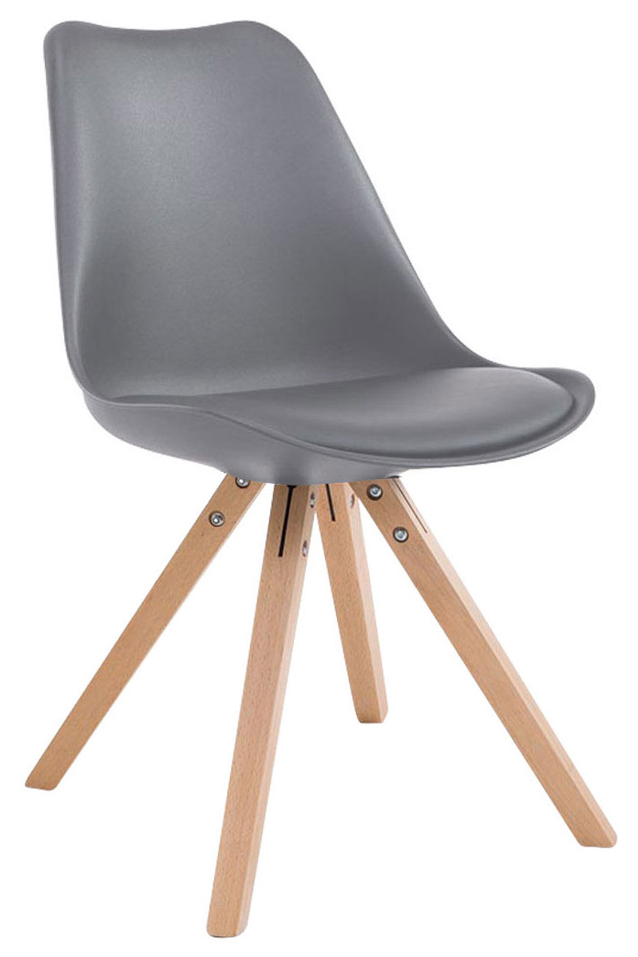 637851 Besucherstuhl Toulouse Natura Square, grau