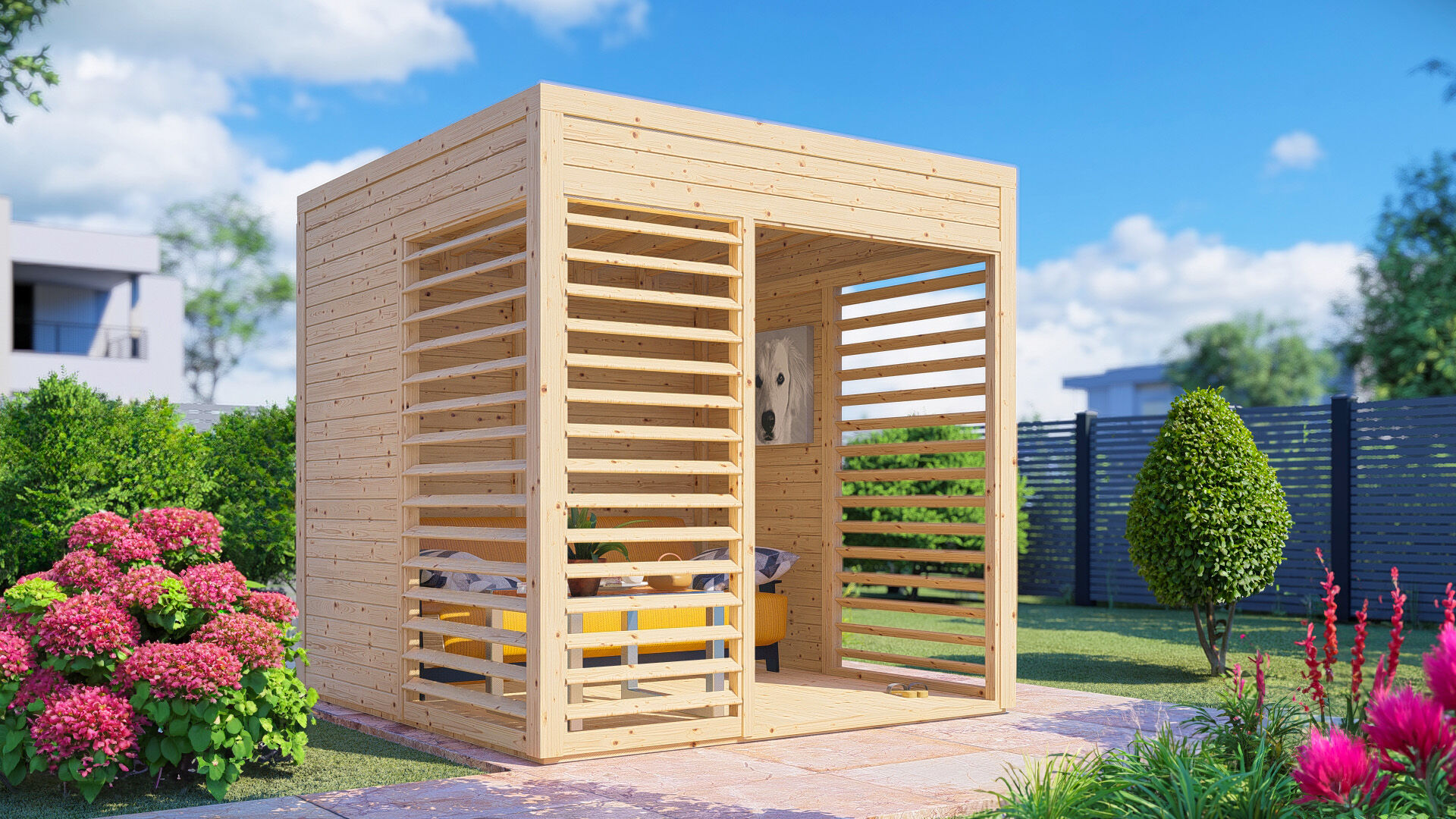 Gartenhaus Modern Art 1 naturbelassen 226 x 234 cm