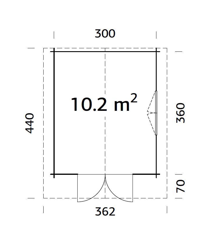 Palmako Gartenhaus Sally 10,2 m²