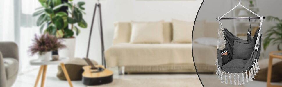 Hängesessel Anthrazit 170x100x150cm