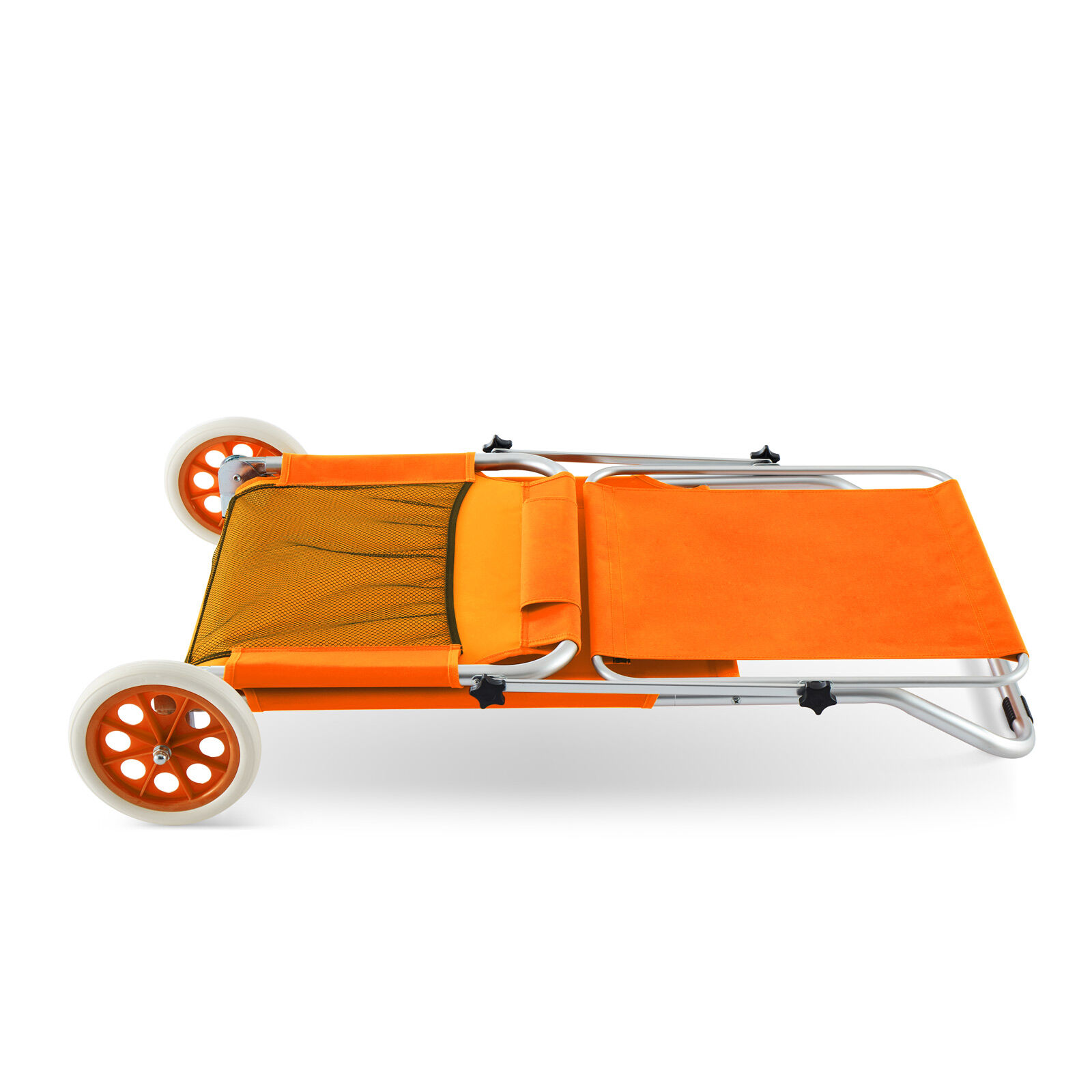Gartenliege Kreta Orange Alu mit Rollen