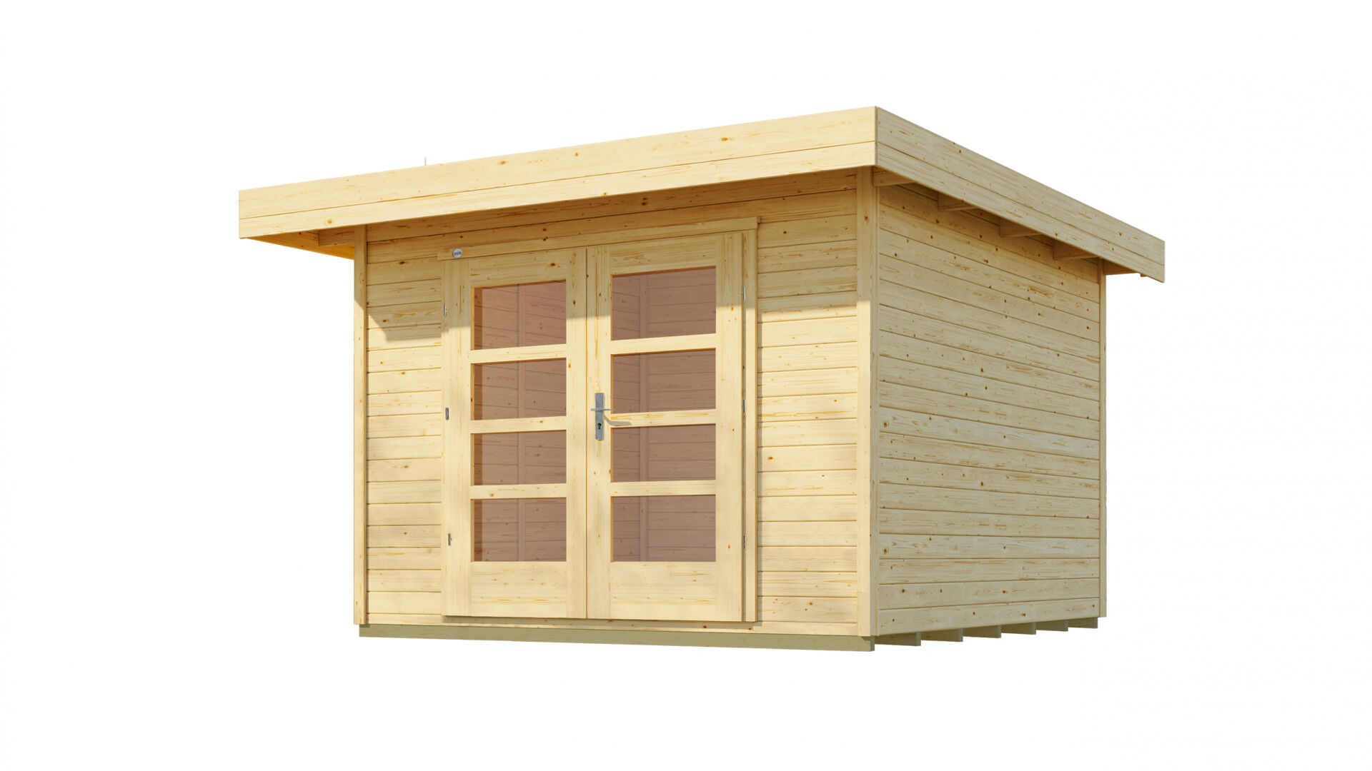 weka Design-Gartenhaus 126 – 3,6x3,8m, Naturbelassen