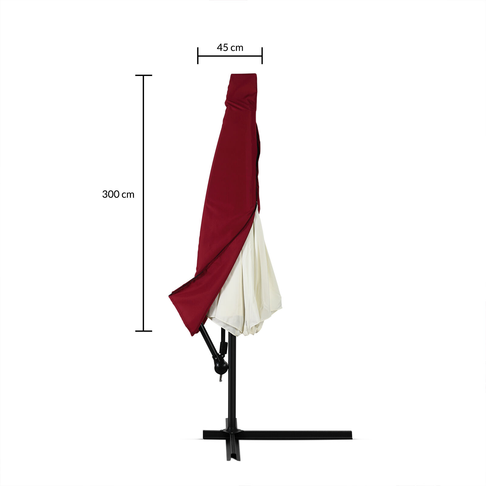 Abdeckung Ampelschirm Sonnenschirm Rot 3m