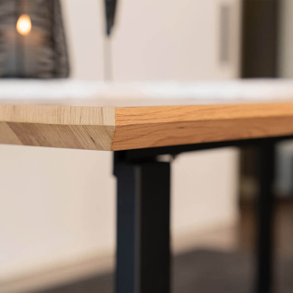 Esstisch Eckig AVENCIA inkl. Sternfuß - 160 x 100 cm Light Oak