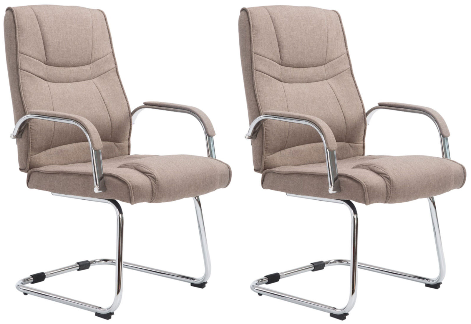 2er Set Stühle Attila Stoff, taupe