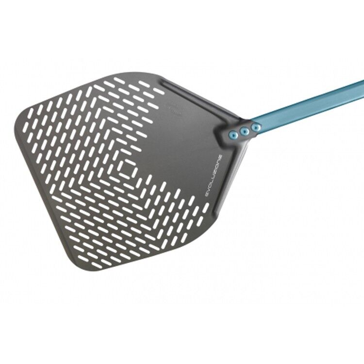 Pizzaschaufel Evoluzione Alu rechteckig 33x33cm perforiert