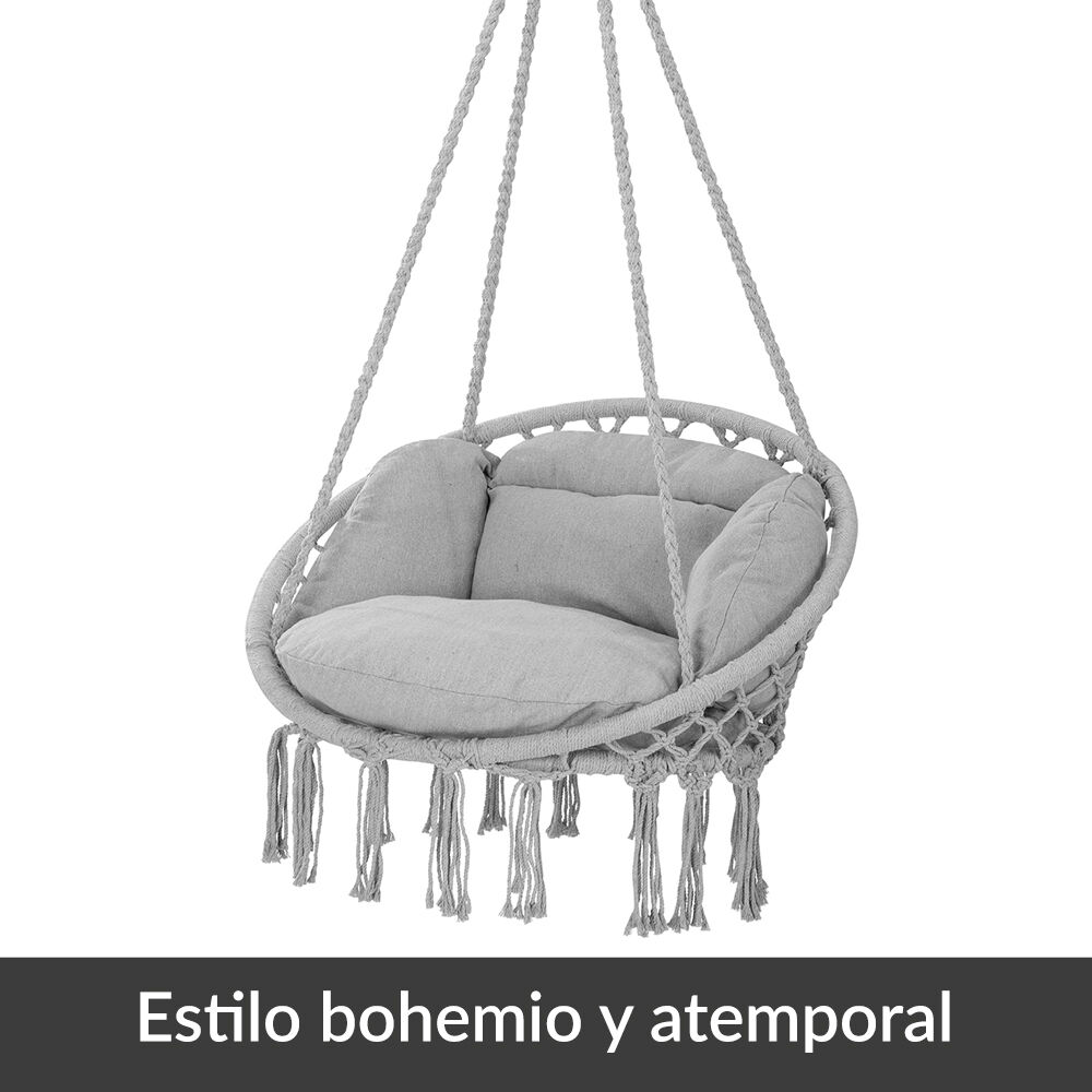 Hängesessel Hellgrau 80x60x140cm