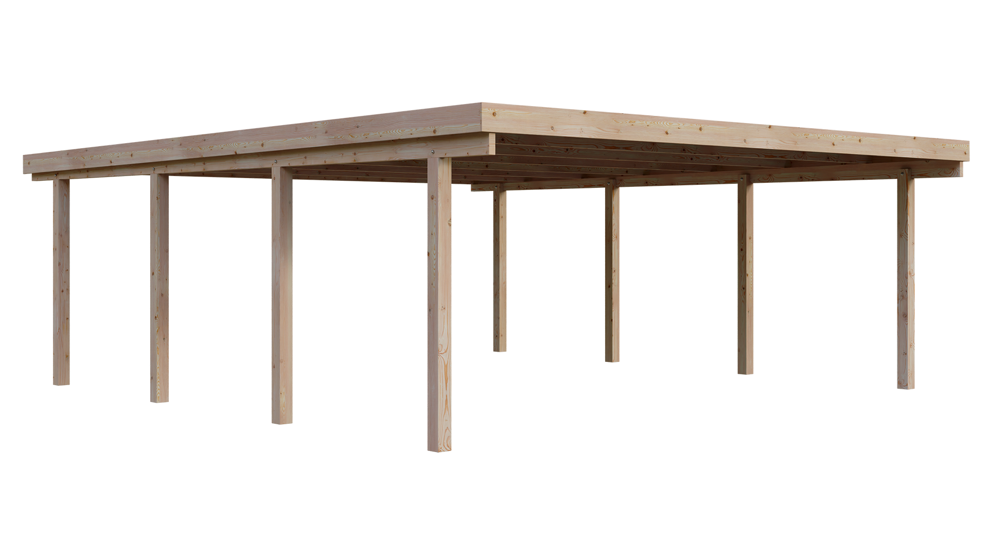 Carport Holz 610x700cm Lärche