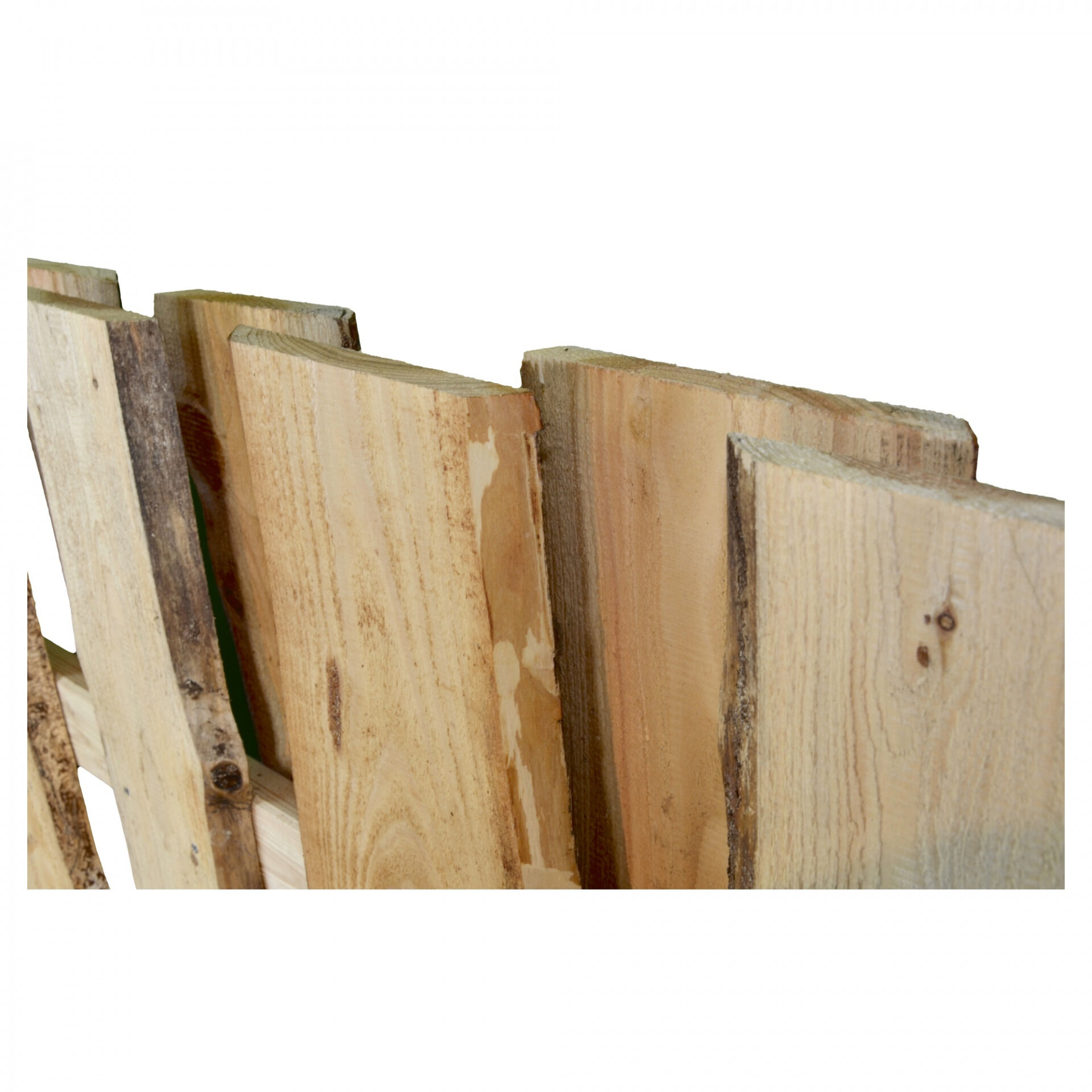 JÜTLAND-Serie Lärche, 180 x 180 cm, Riegel 30/80 mm, Bretter sägerau ca. 20mm mit Baumkante