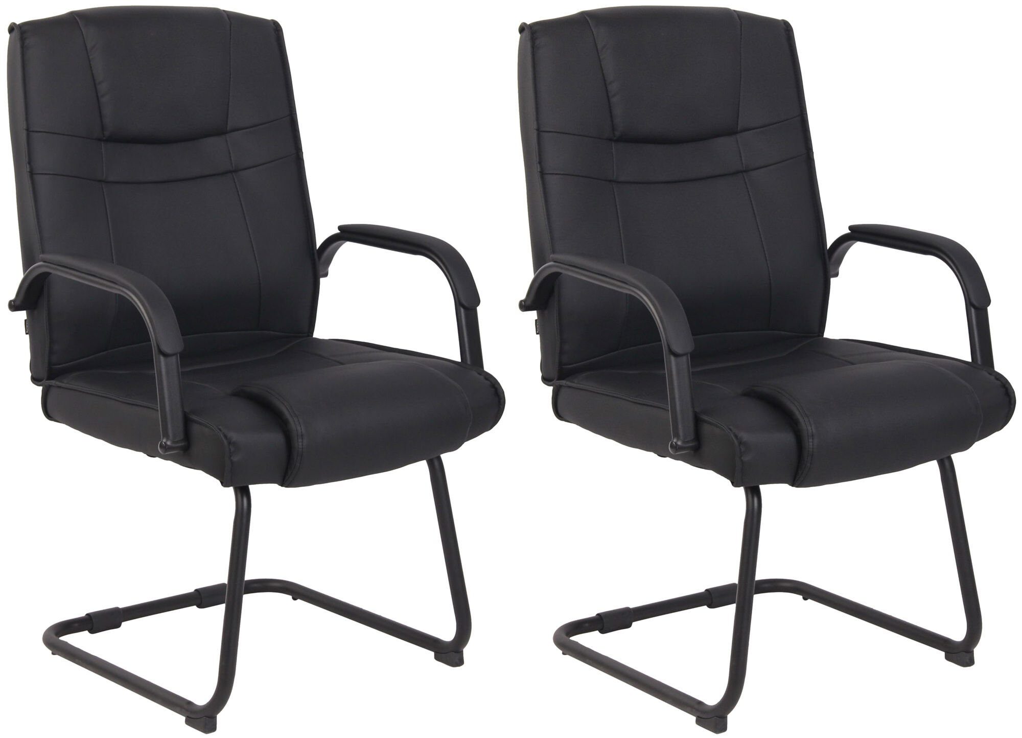 2er Set Stühle Attila, schwarz/schwarz