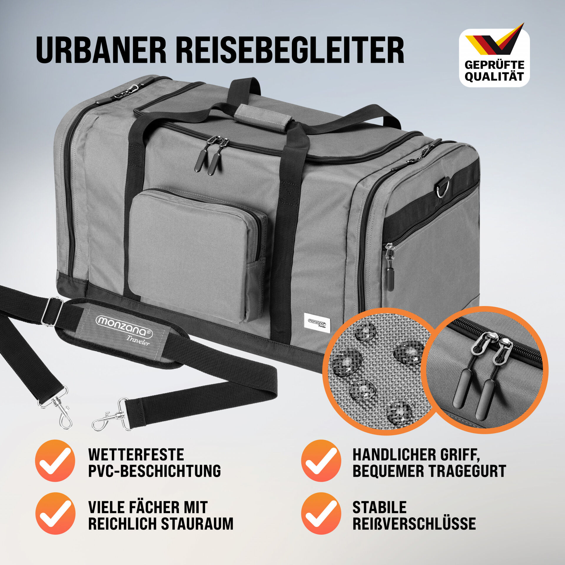 Reisetasche Anthrazit 90L
