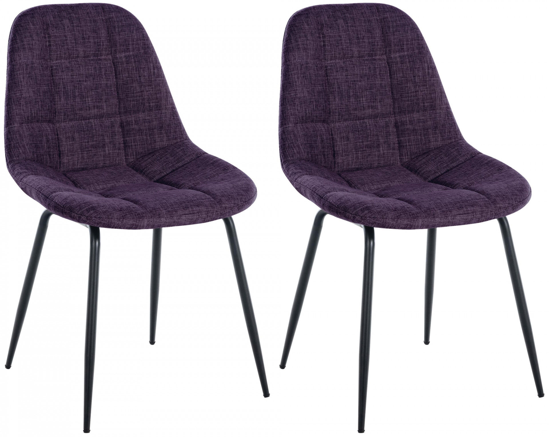 2er Set Stuhl Tom Stoff, lila