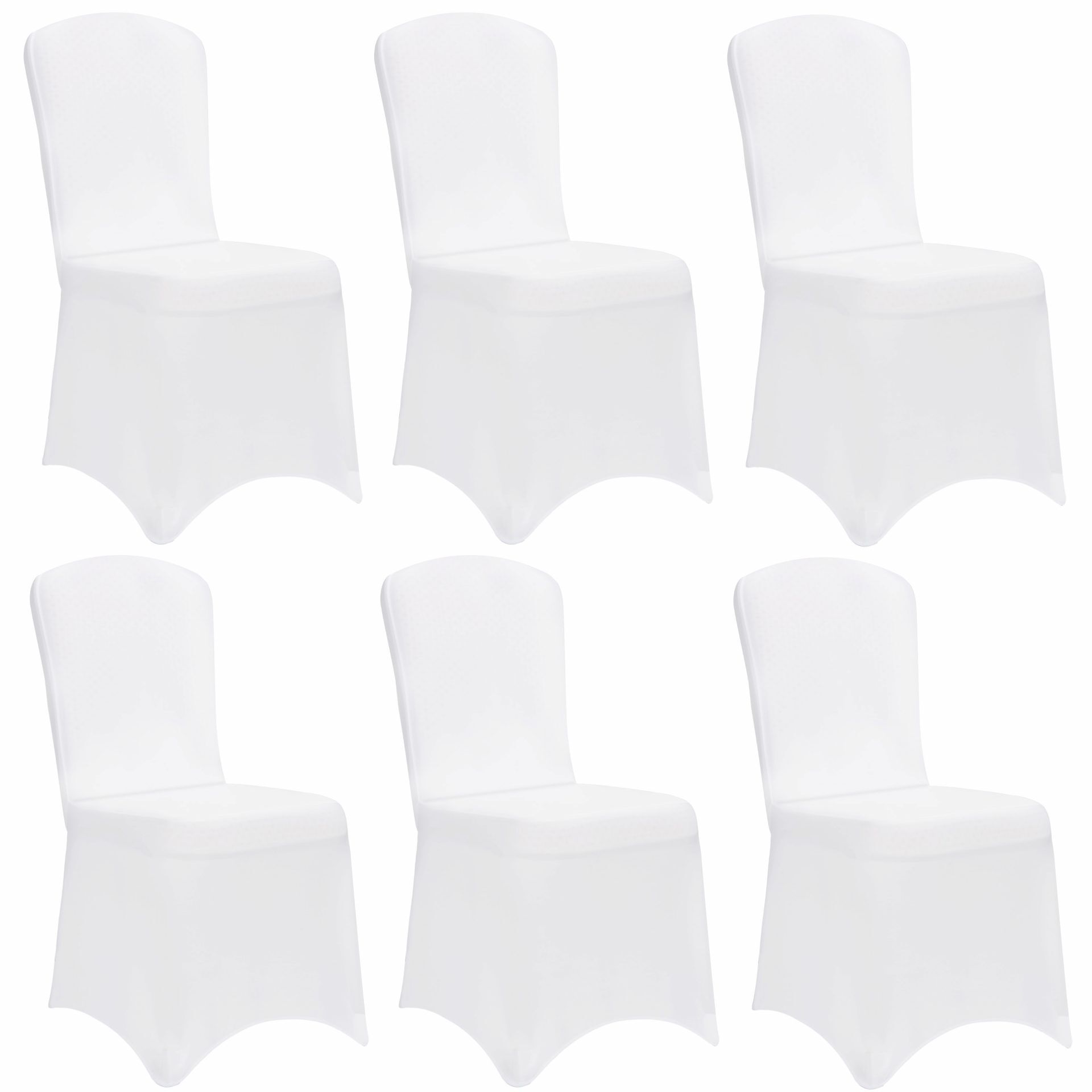 Stuhlhusse 6er-Set Weiß OEKO-TEX®