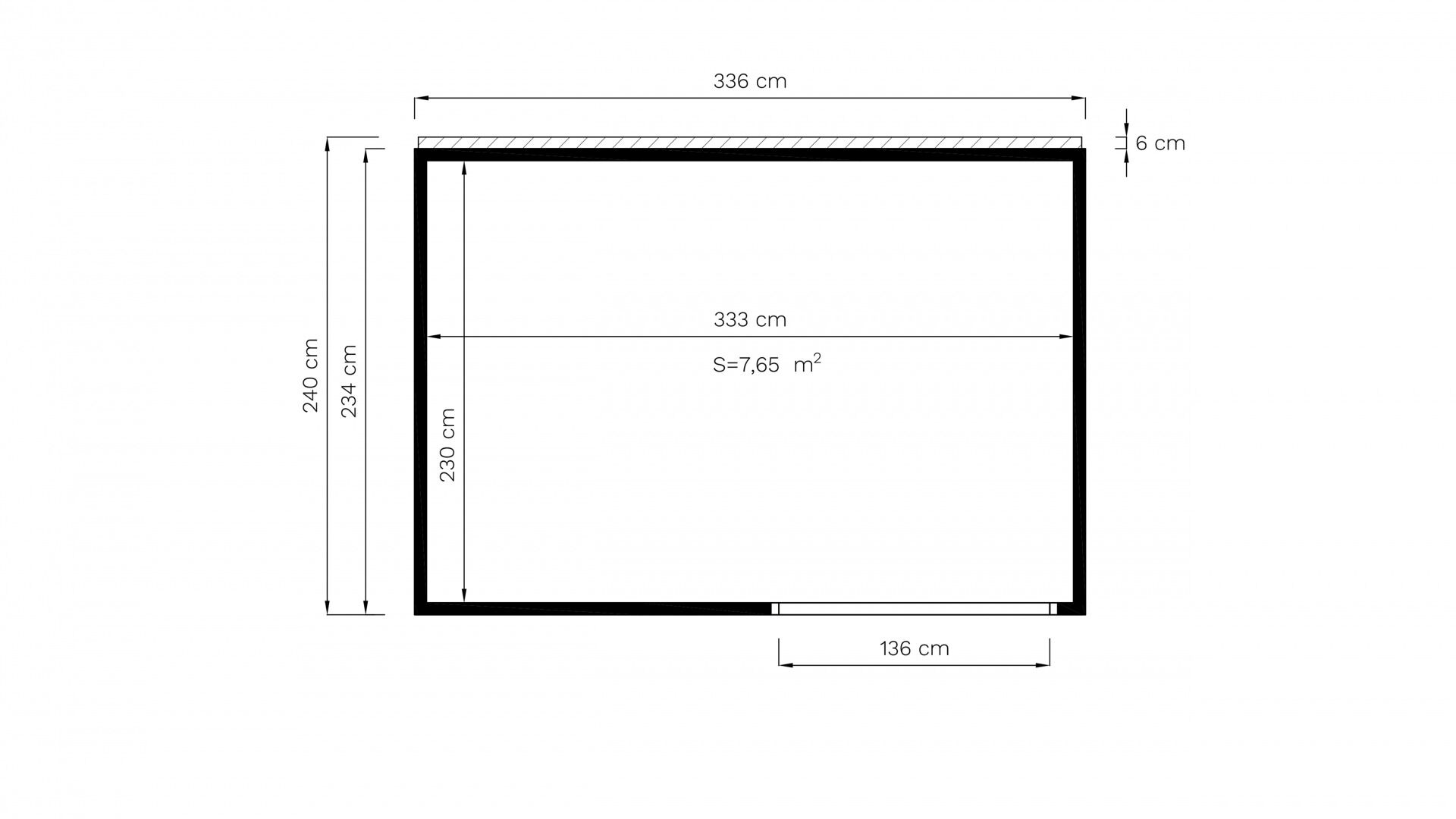 Gartenhaus Pergola Modern Art 2 naturbelassen 337 x 234 cm