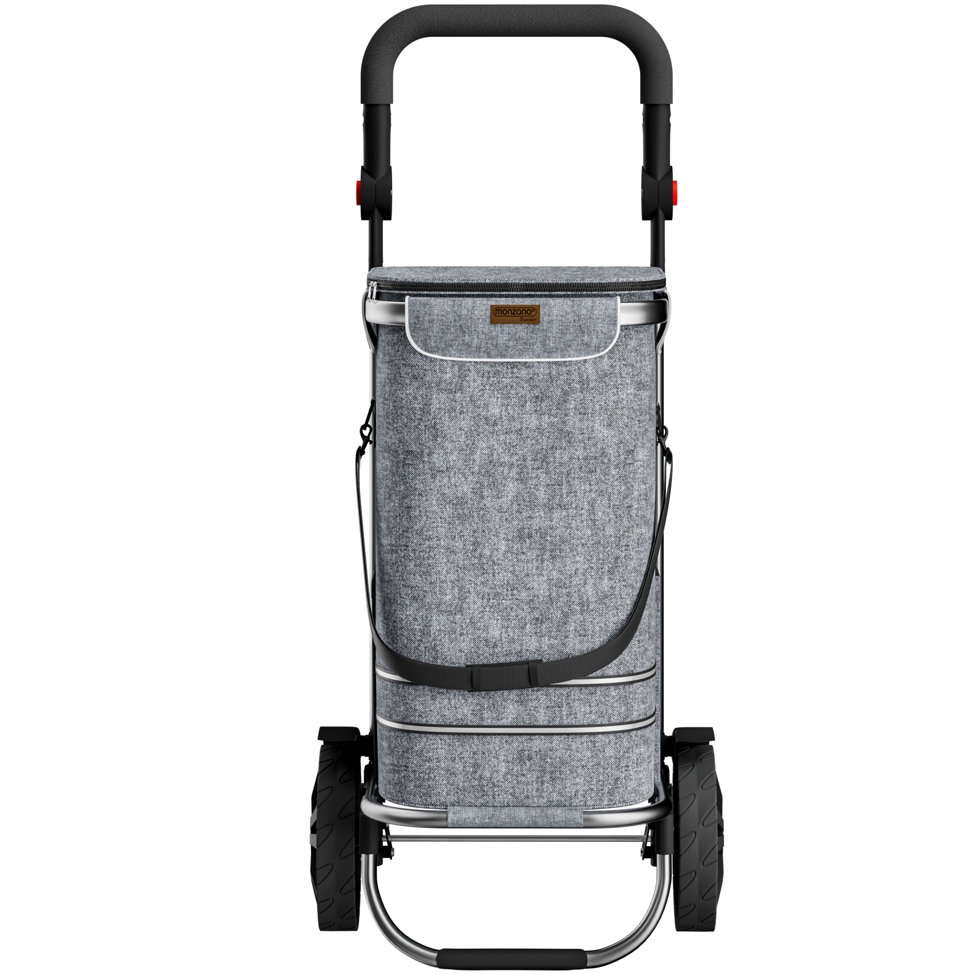 Einkaufstrolley Grau Alu 56L 31x24x54cm