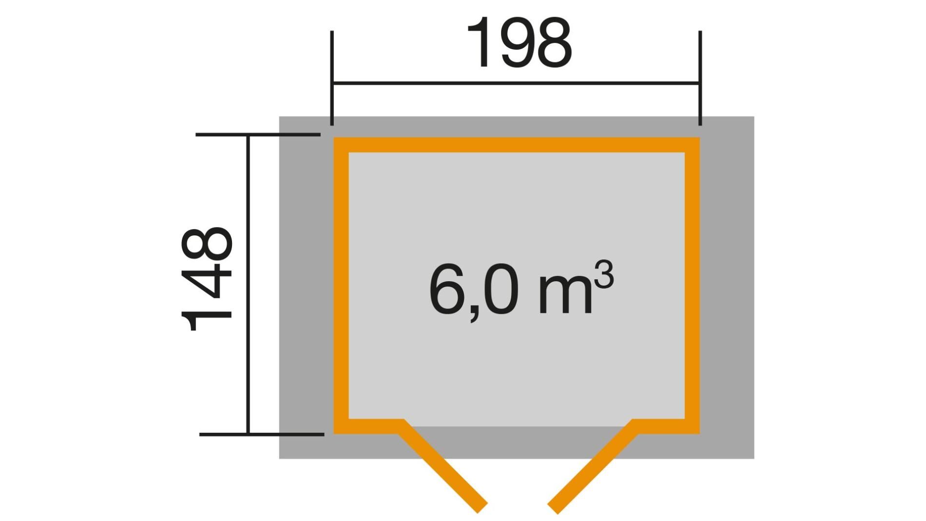 weka Gartenhaus 316 - 2,4x1,7m
