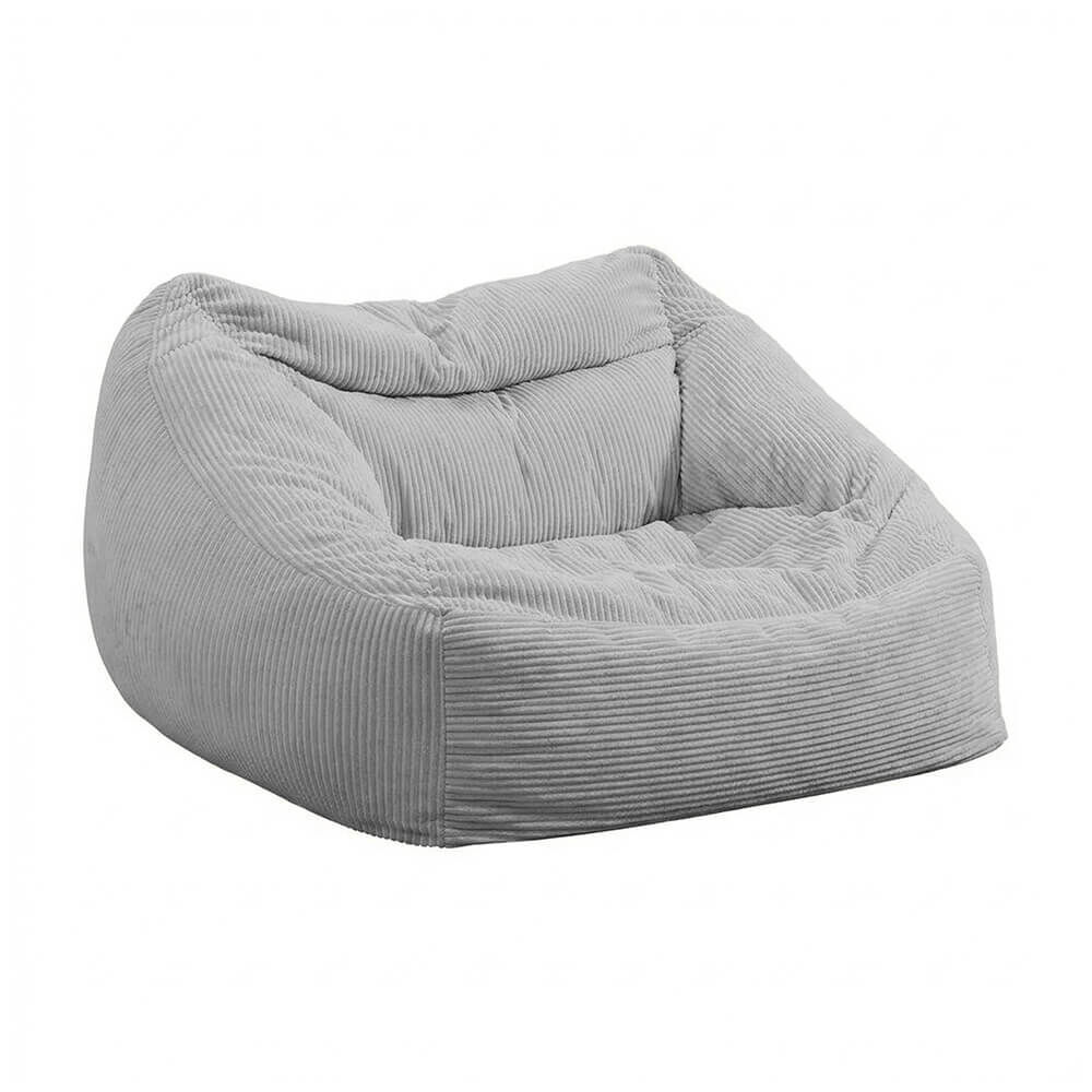 Sitzsack mit Hocker COZY – Hellgrau