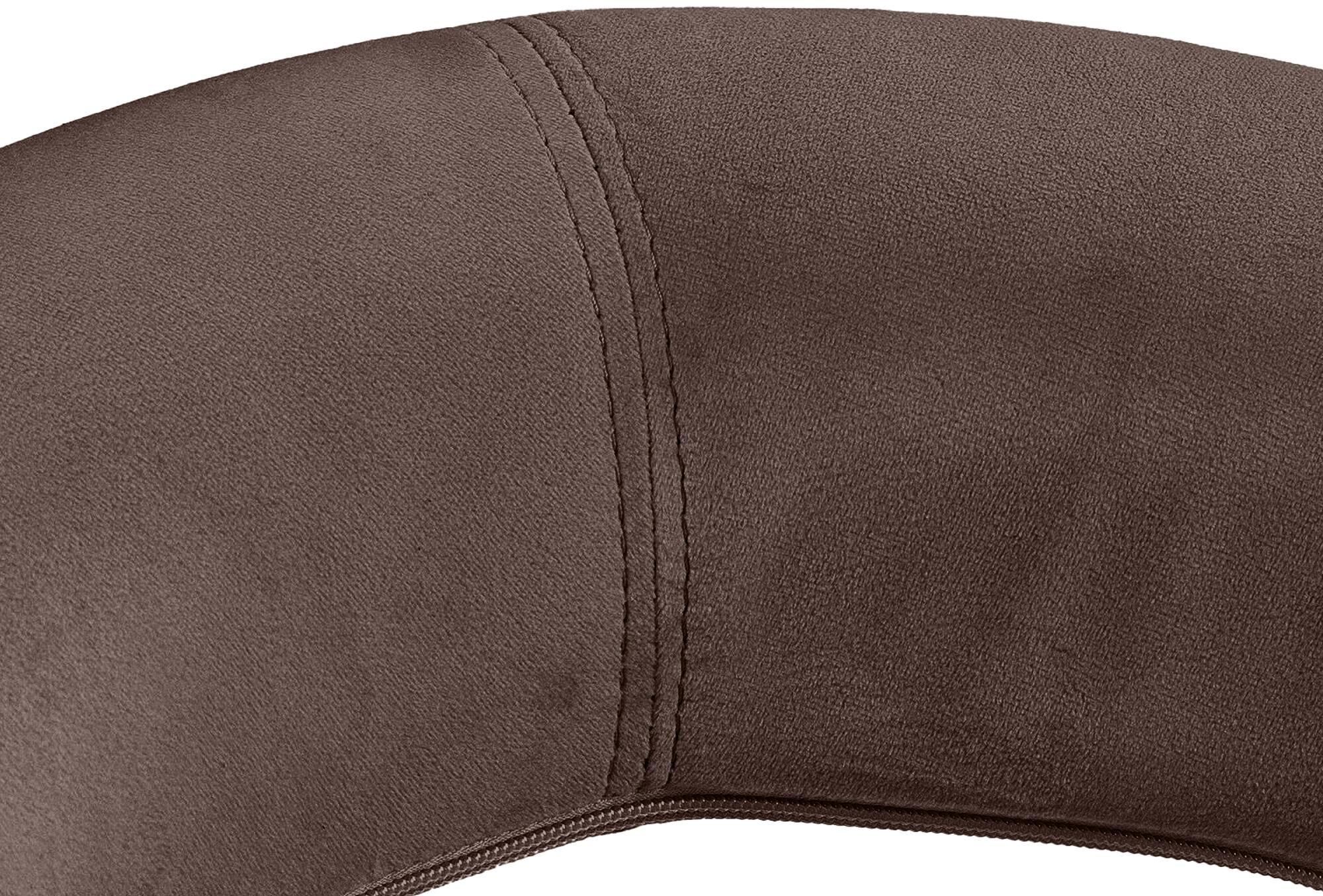Barhocker Olinda Samt weiß, braun
