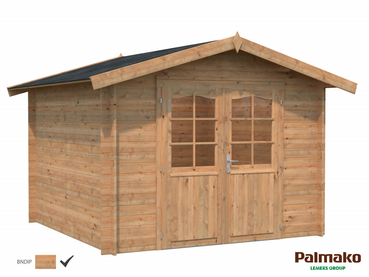 Palmako Gartenhaus Lotta 7,3 m² braun grundiert