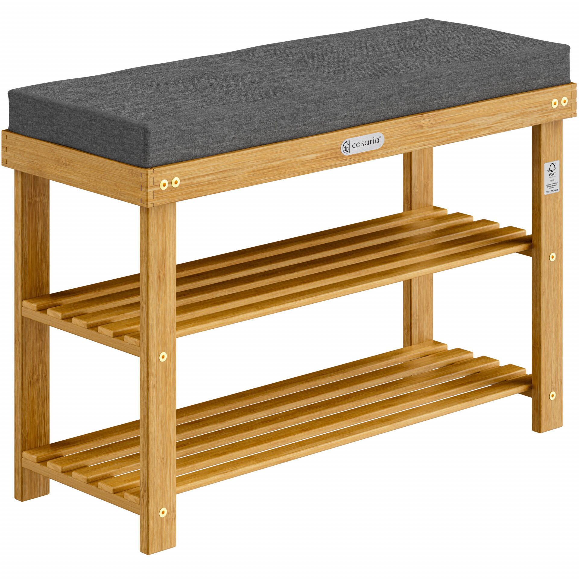 Schuhbank FSC®-zertifiziertes Akazienholz 90x30x48cm