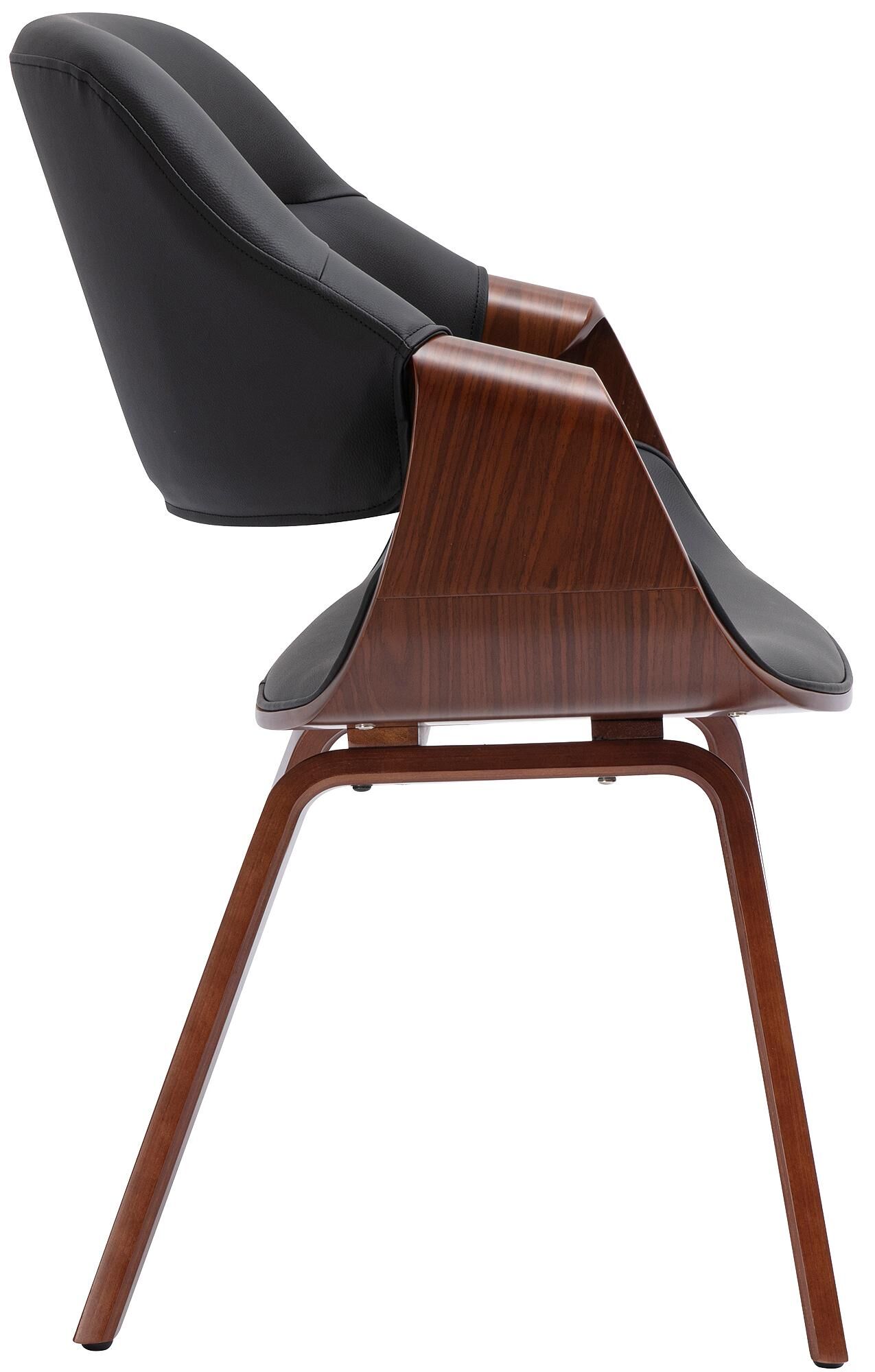 Esszimmerstuhl Maira Kunstleder, walnuss/schwarz