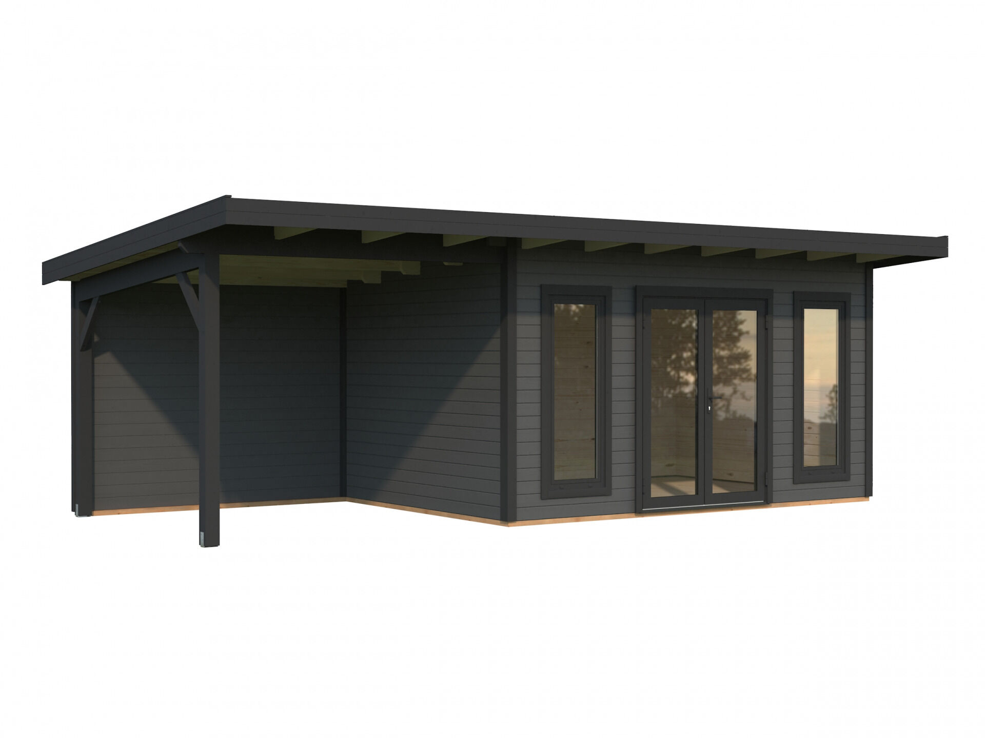 Palmako Pultdach Gartenhaus Aurelia 12,7+7,9 m²
