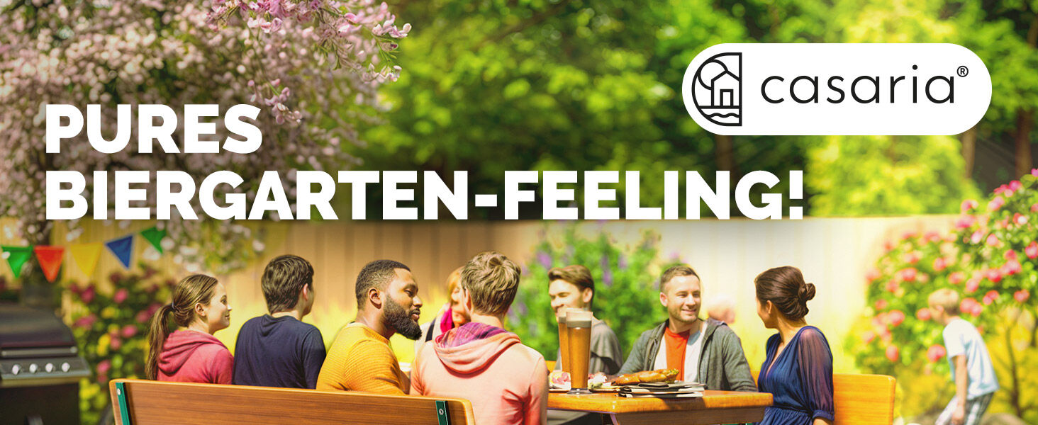 Bierzeltgarnitur 3-tlg mit Rückenlehne 170x70x75cm