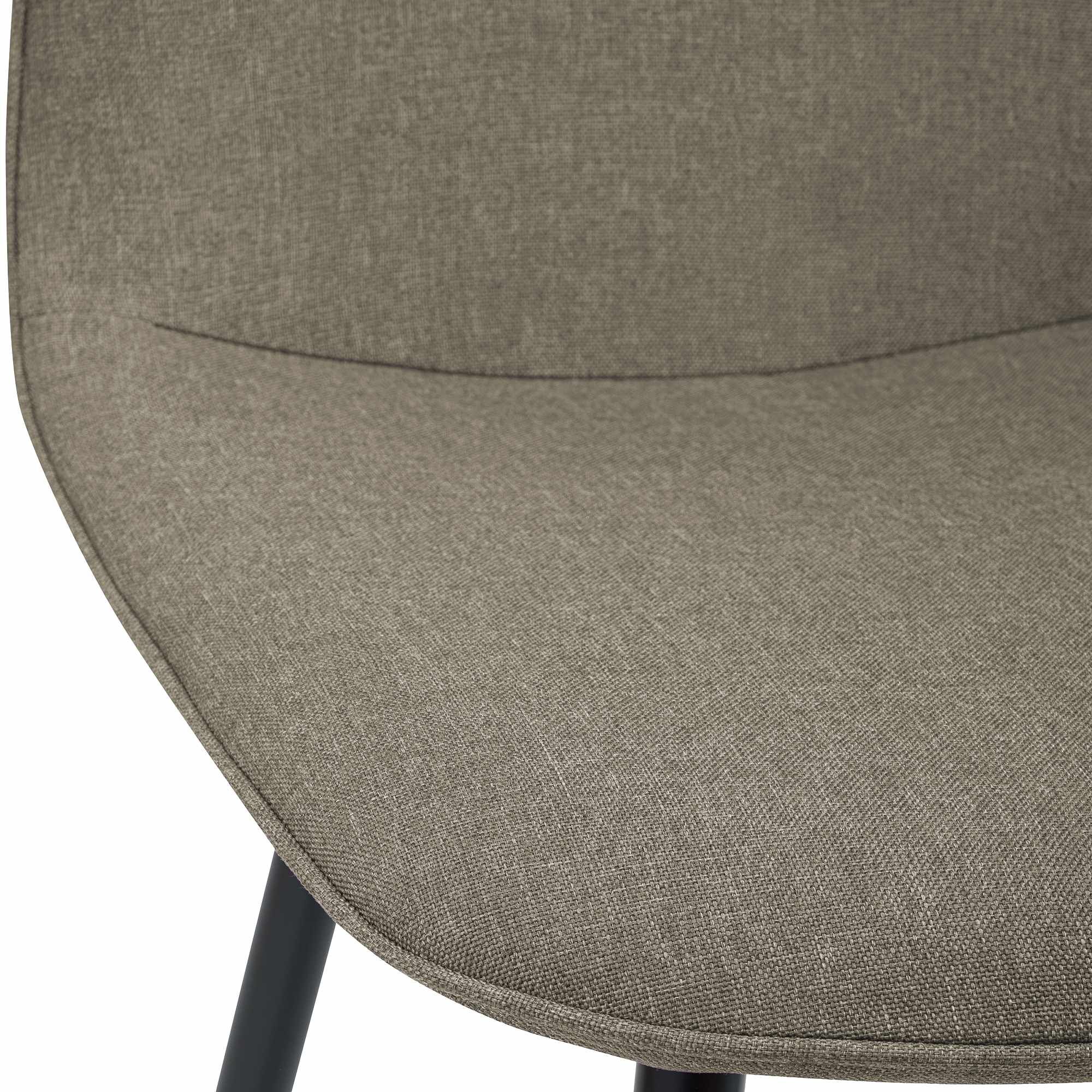 2er Set Esszimmerstuhl Maryam Stoff, taupe