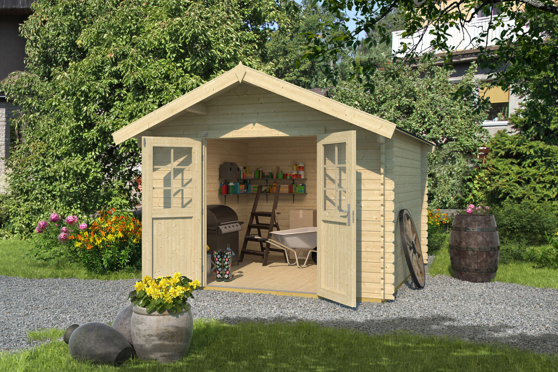 310241 weka Gartenhaus 209 - 3,3x3,6m