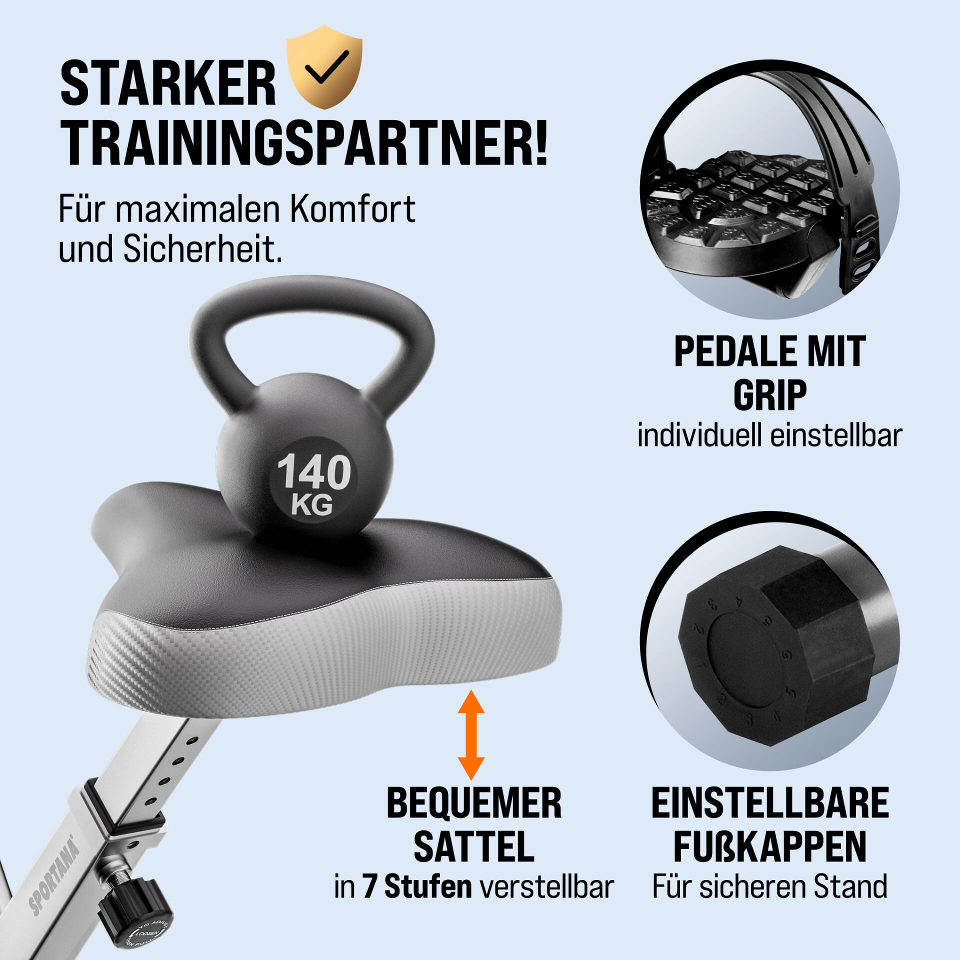 Heimtrainer Fahrrad Eagle2 71x44x110cm klappbar