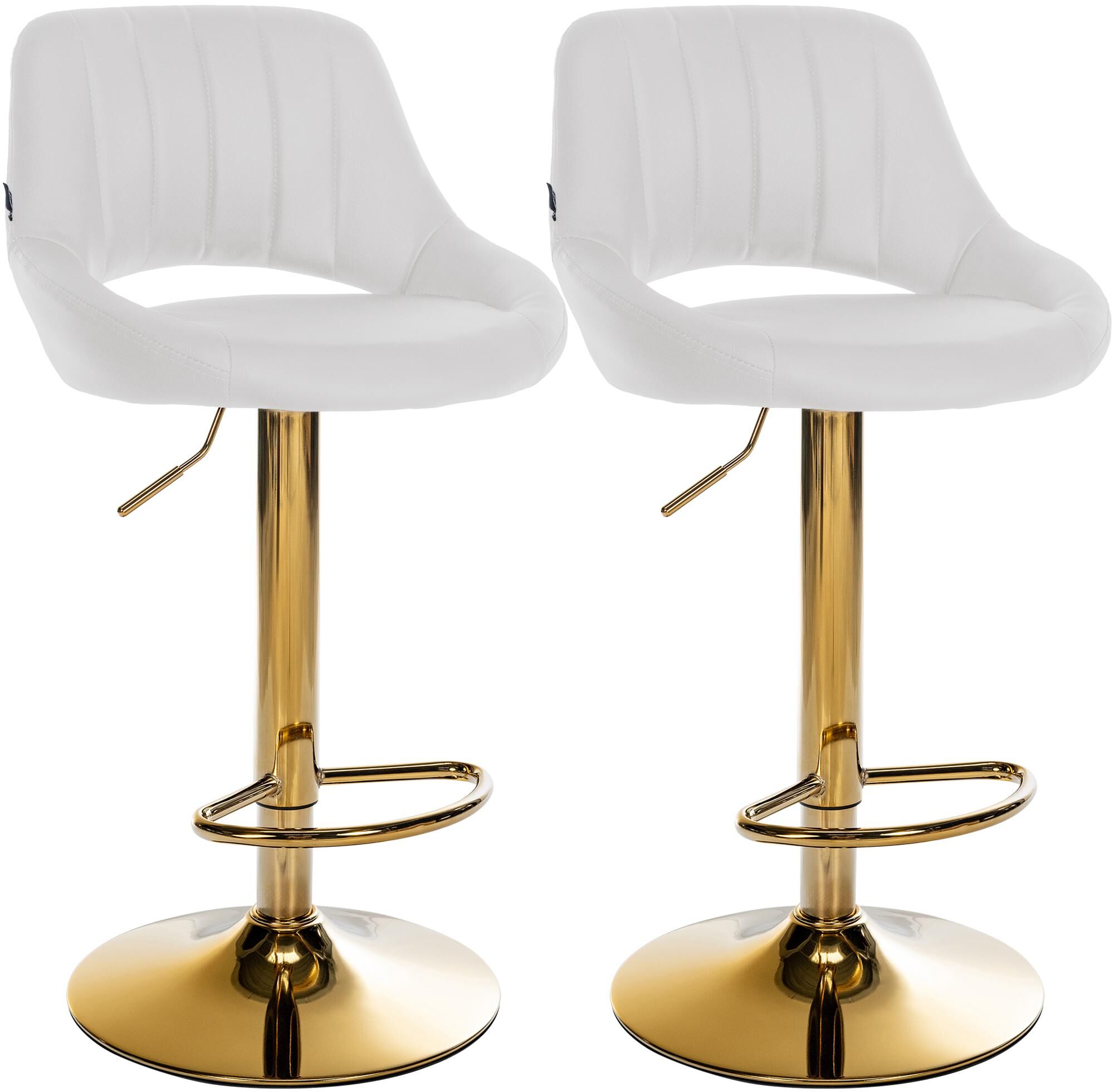 2er Set Barhocker Milet Kunstleder G, weiß