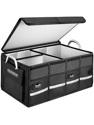 Kofferraumtasche Schwarz 60x35x30cm isoliert