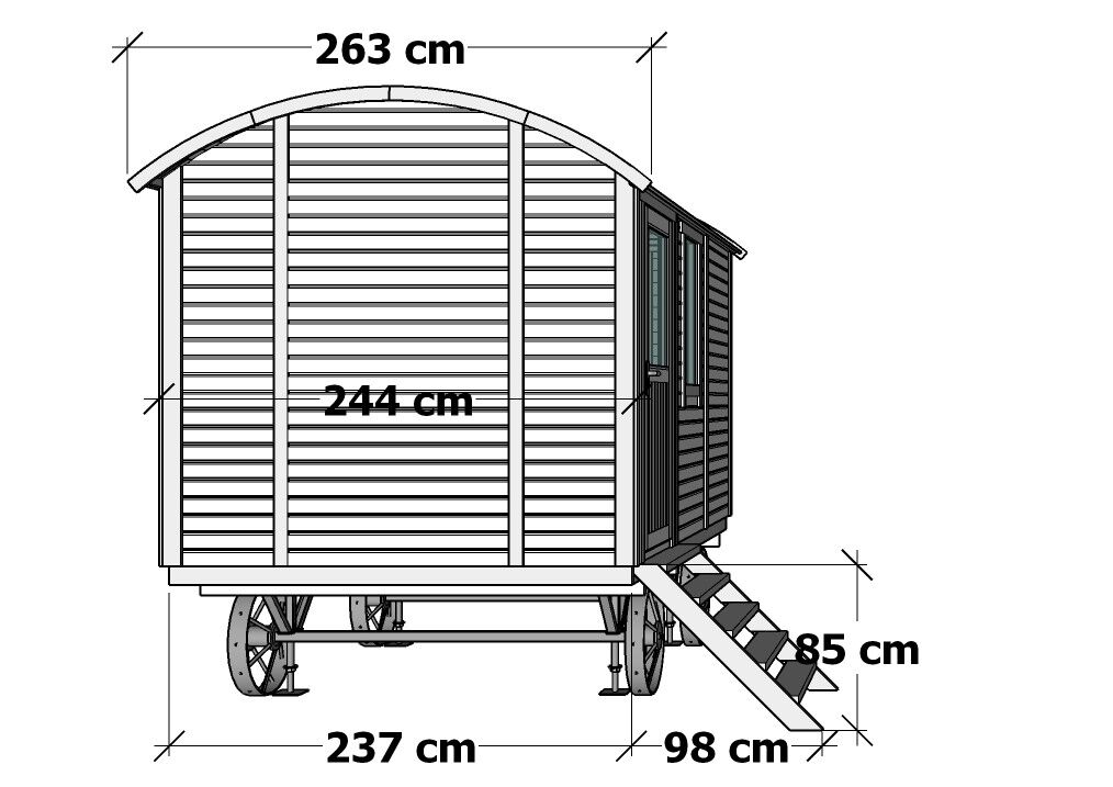 Pipowagen Bauwagen Zirkuswagen Tinyhaus 3,6m