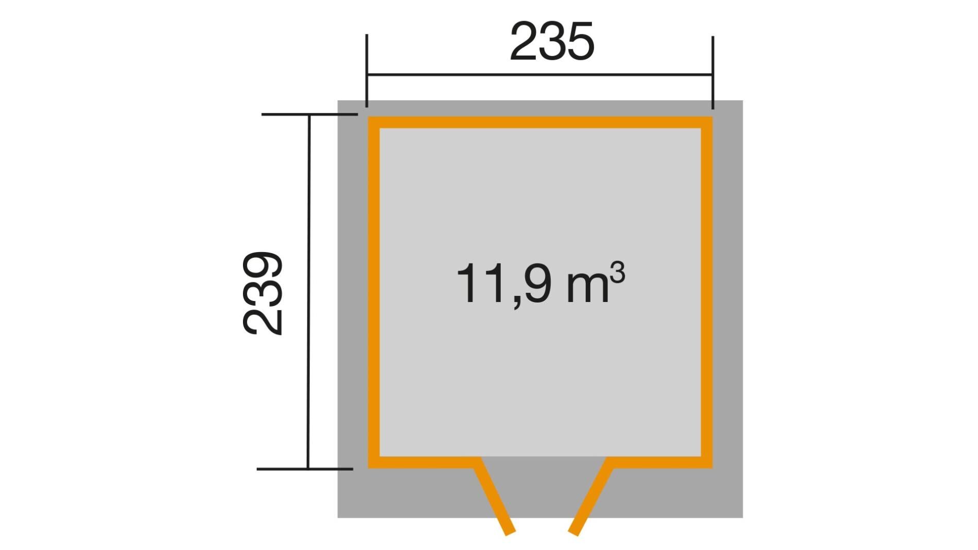 weka Gartenhaus 227 - 2,6x2,8m