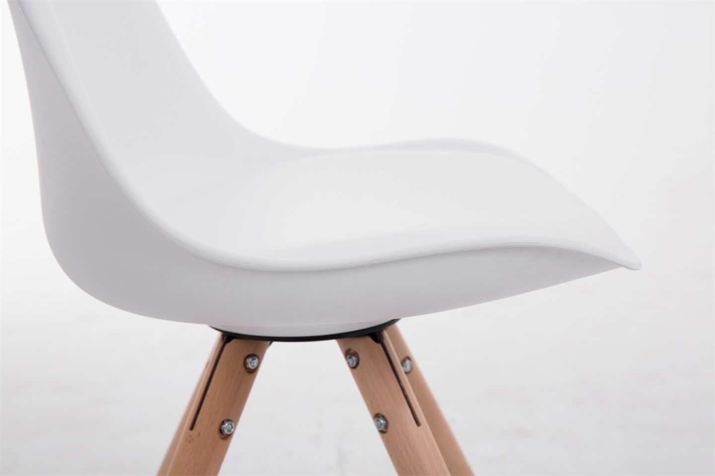 Besucherstuhl Toulouse Natura Rund, weiß