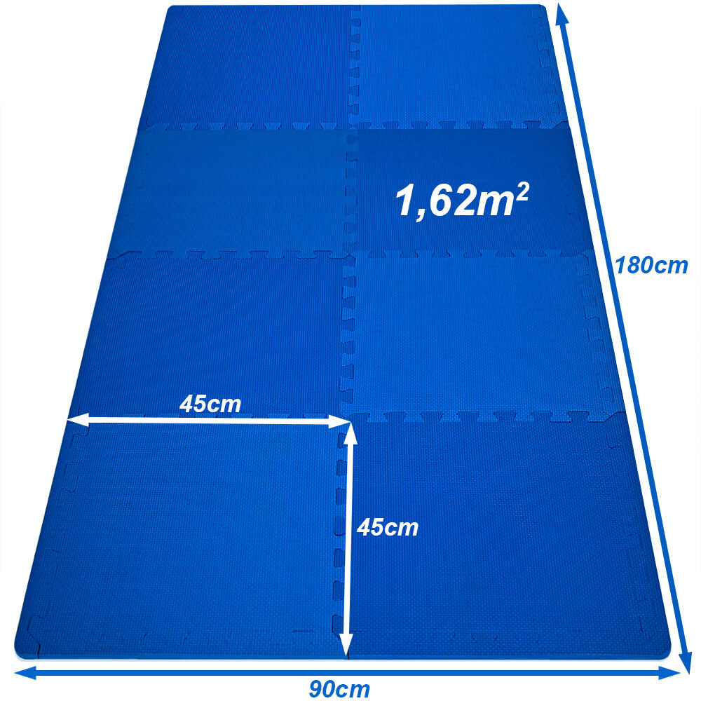 Bodenschutz-/Puzzlematten 8-tlg Blau 180x90x1cm