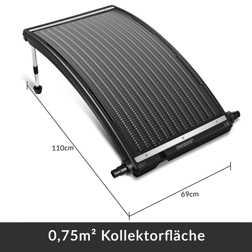 Poolheizung Solar Anthrazit 112x55x14cm Sonnenkollektor Solarheizung