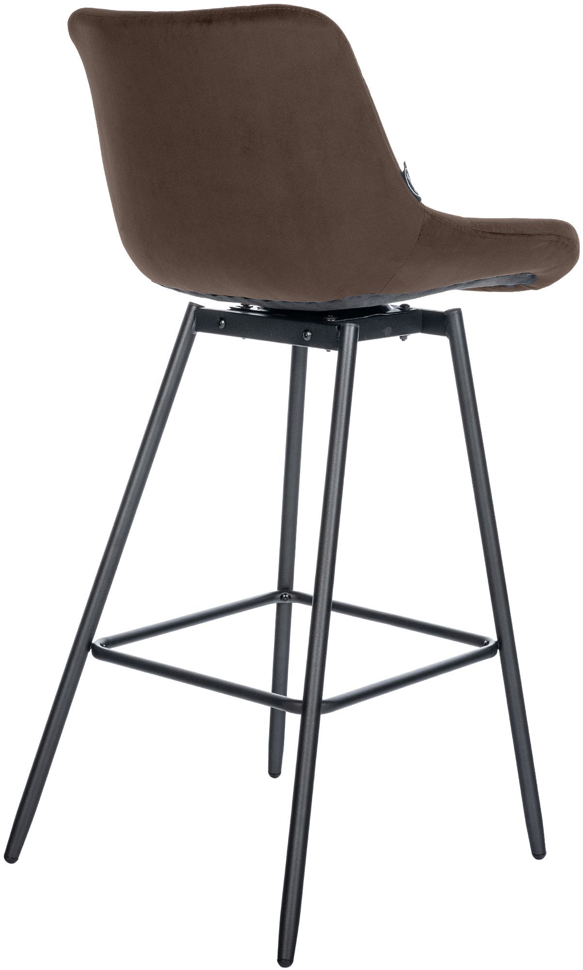 4er Set Barhocker Weston Schwenkbar Samt, braun