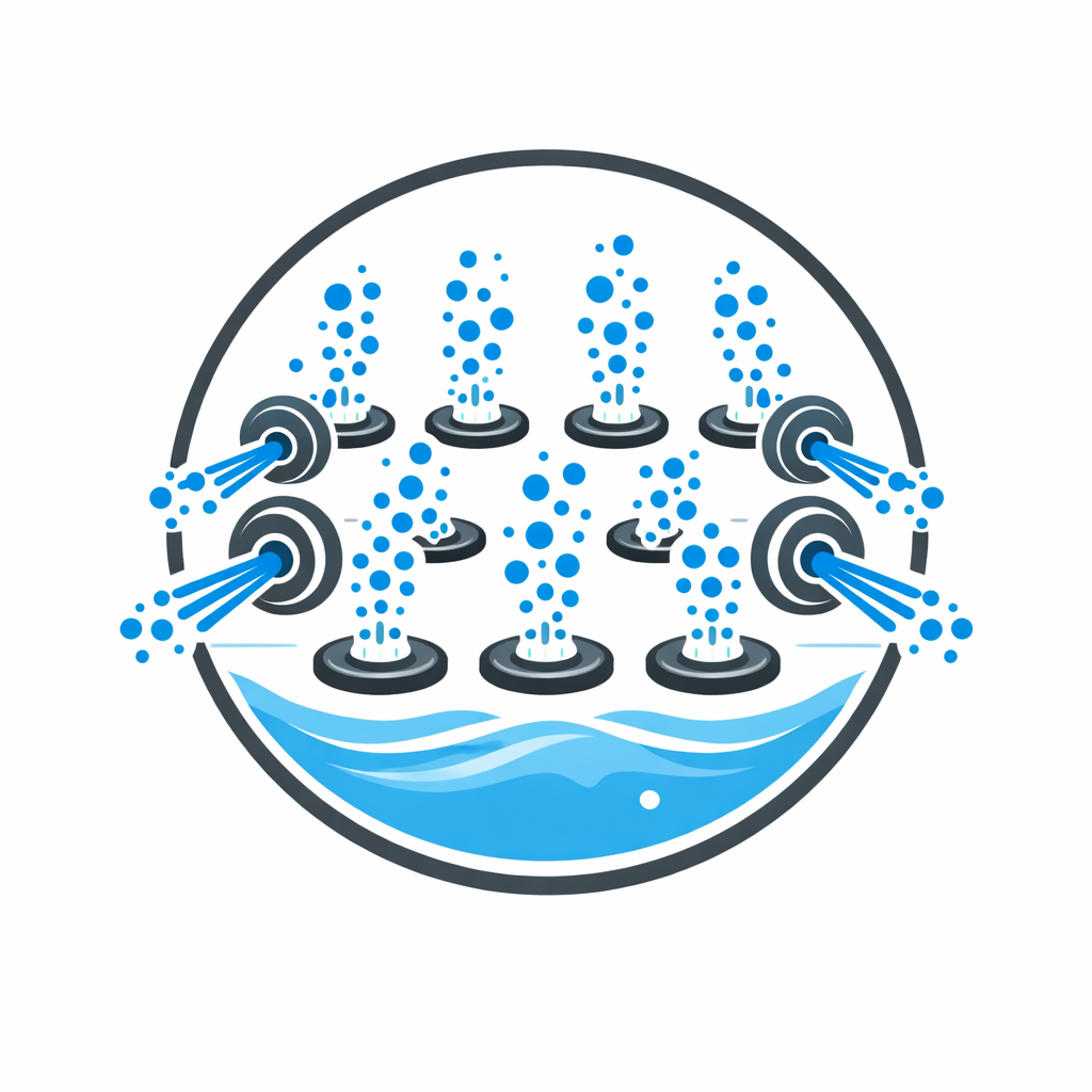 Kombisystem: 8 Wasserdüsen + 12 Luftdüsen