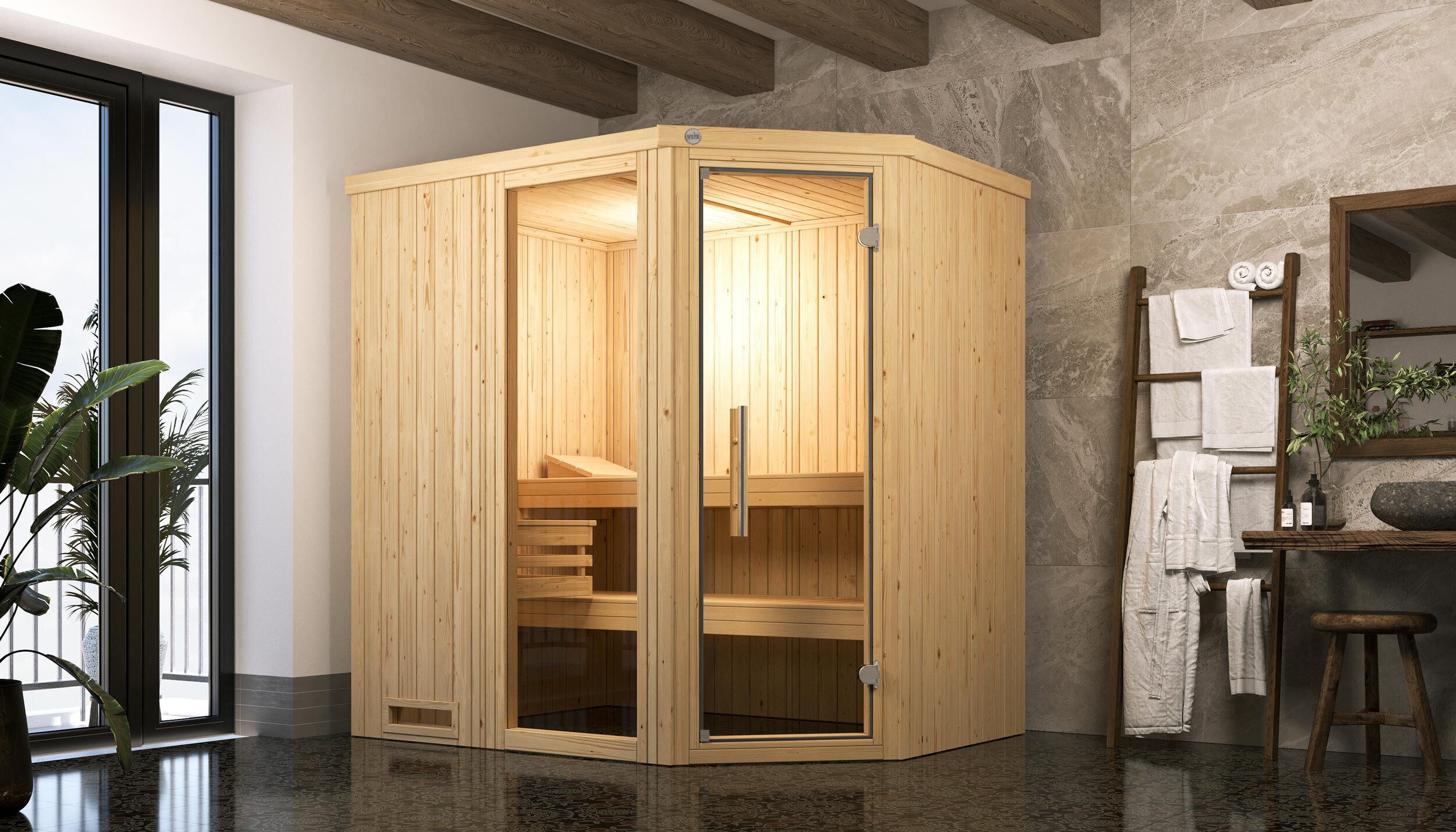 weka Elementsauna VARBERG 1F, ohne Ofen, ohne Beleuchtung