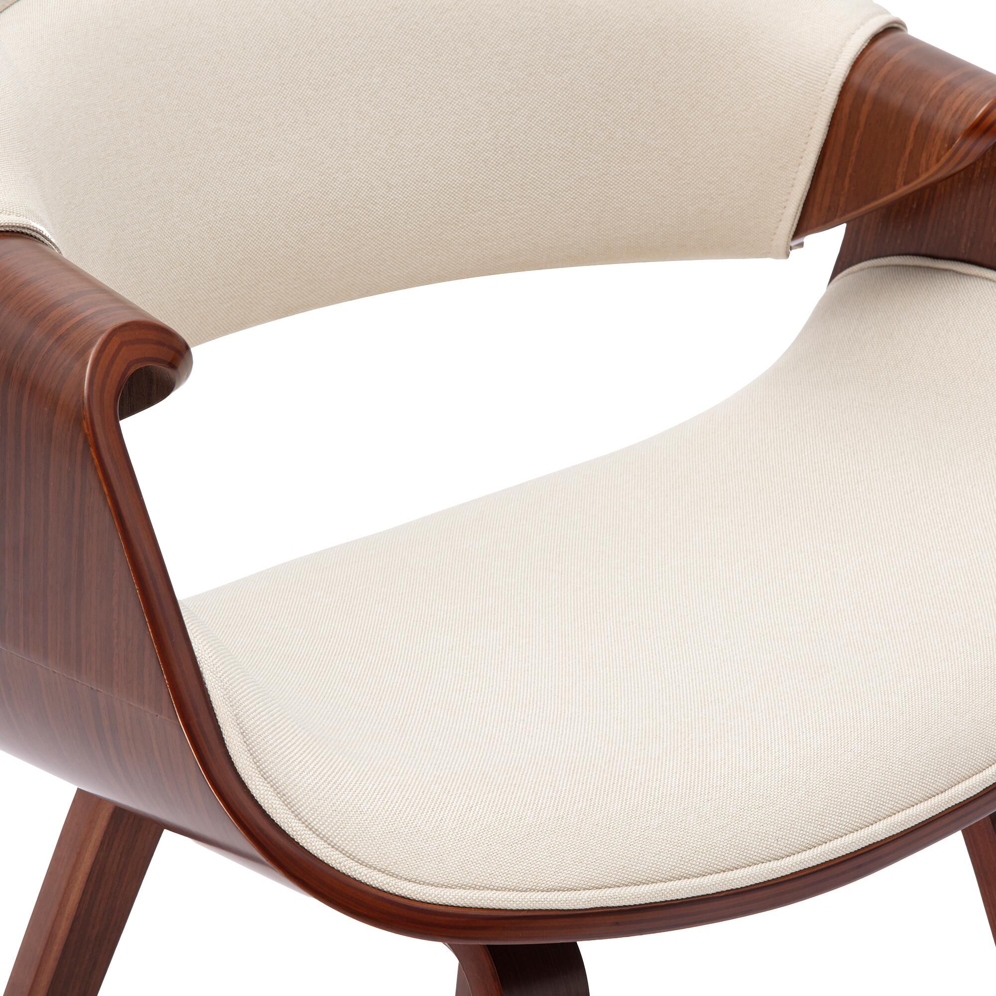 Esszimmerstuhl Maira Stoff, walnuss/creme