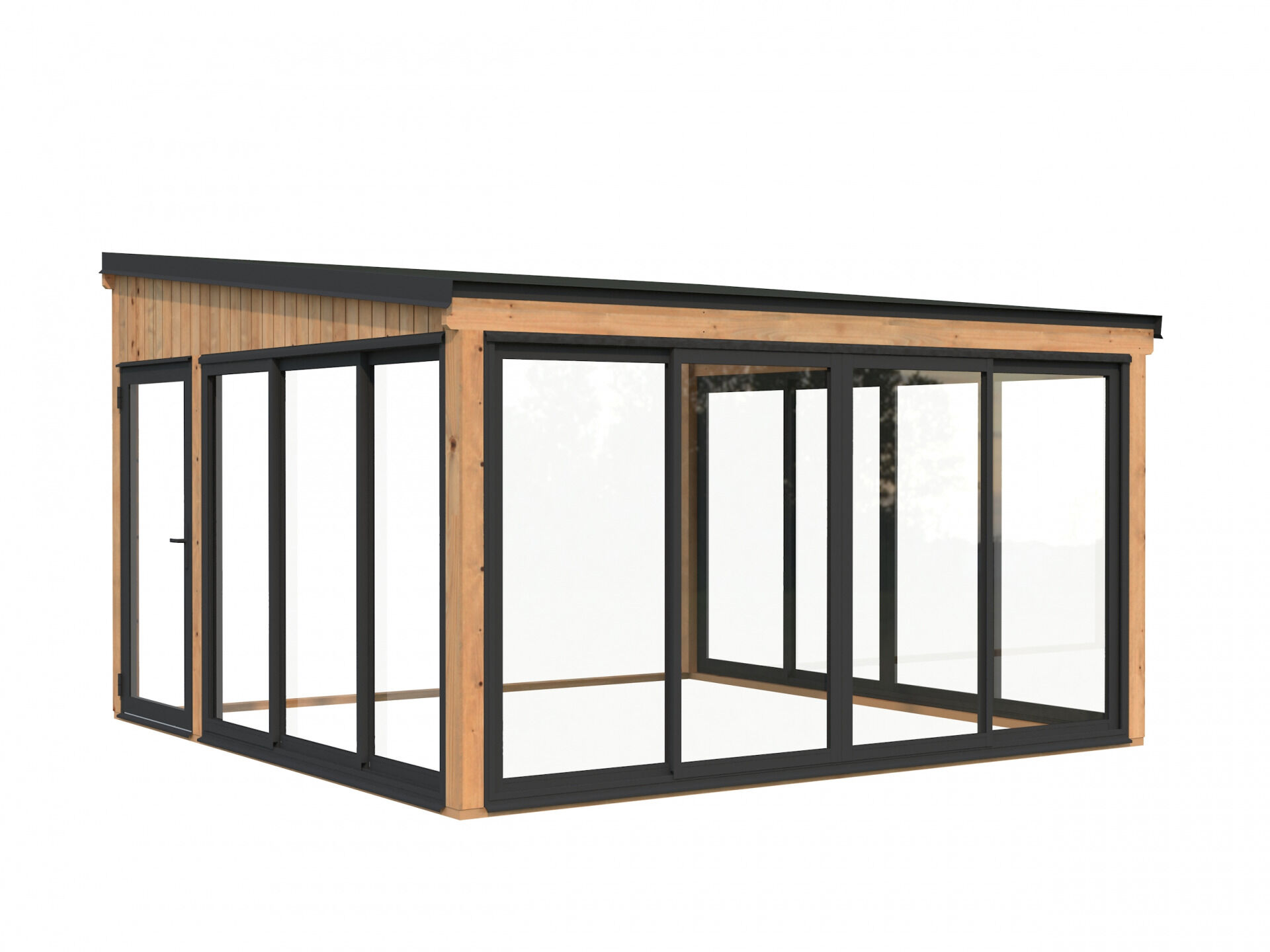 Palmako Gartenzimmer Glashaus Lumi 16,6 m² Slide Plus